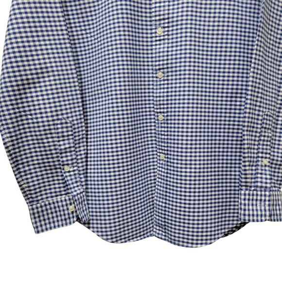 Ralph Lauren Button-Up Blue Checkered Dress Shirt Size Small Men's Pre-owned - Picture 4 of 5